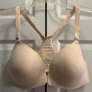 Soma Beige Front Close Racerback Bra Size 38C NWOT